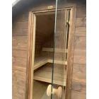 Fasssauna Premium Family-M - Ausstellungsstück in Nussbaum
